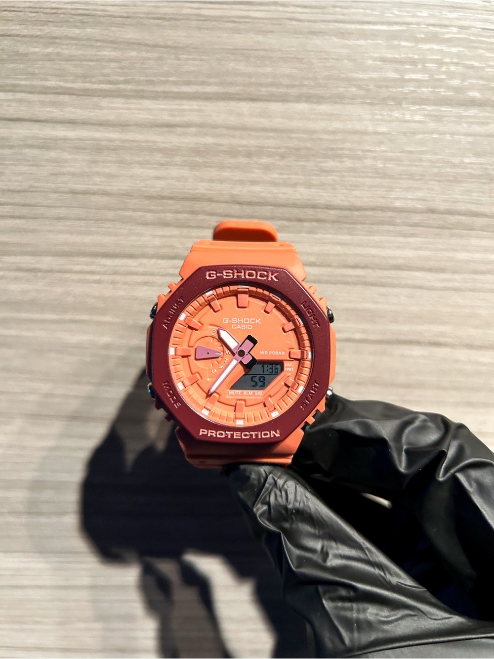 Casio G-Shock GA-2100 Orange/maroon